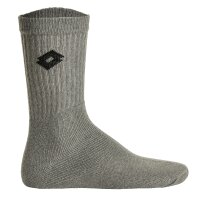 LOTTO 3 Paar Tennis Socken Unisex, Frottee-Sportsocken, Einfarbig Grau 35-38 (3-5 UK)