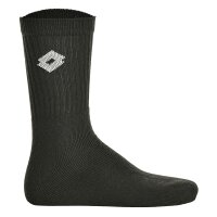 LOTTO 3 Paar Tennis Socken Unisex, Frottee-Sportsocken, Einfarbig Schwarz/Grau/Blau 35-38 (3-5 UK)
