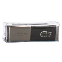 LACOSTE Herren Gürtel aus Stoff - schönes Etui, gravierter Schiebeschnallenverschluss  schwarz 100 cm