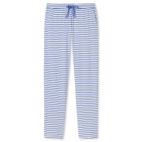 SCHIESSER ladies jersey trousers extra long - stripes, mix+relax, blue/cream