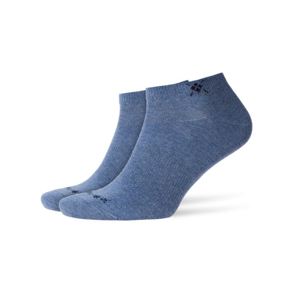 Burlington Herren Sneaker Socken 2er Pack, Everyday - Baumwolle, Onesize, 40-46 Blau