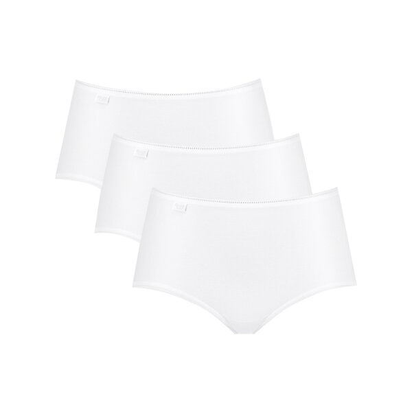 Sloggi Ladies Slip Midi, Pack of 3 - 24/7 Microfibre, monochrome white 12
