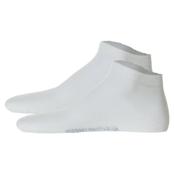 Hudson 2 Paar Herren Sneaker Socken - Only 2Pack, Füssling, Invisible, Einfarbig Weiss 47-50 (12-15 UK)