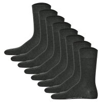 Hudson 8 pairs of mens socks - Only, short socks, Comfort waistband, Unicoloured (4x 2-pack) Grey Melange 5,5-8 UK