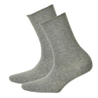 Hudson 2 pairs of ladies socks - Only 2-pack, short socks, roll-up band, Unicoloured