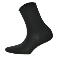Hudson 2 pairs of ladies socks - Only 2-pack, short socks, roll-up band, Unicoloured Black 5,5-7,5 UK