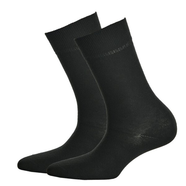 Hudson 2 Paar Damen Socken - Only 2-Pack, Strumpf, Komfortbund, Einfarbig Schwarz 35-38 (2,5-4,5 UK)