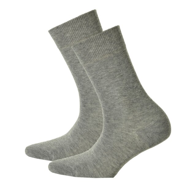 Hudson 2 Paar Damen Socken - Only 2-Pack, Strumpf, Komfortbund, Einfarbig Silber 35-38 (2,5-4,5 UK)