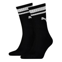 PUMA Unisex Sports Socks, 2 Pairs - Tennis Socks, Crew Socks, Stripes, plain