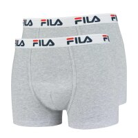 FILA Herren Boxer Shorts, 2er Pack - Baumwolle, einfarbig