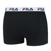 FILA Herren Boxer Shorts, 2er Pack - Baumwolle, einfarbig schwarz S (Small)