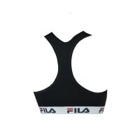 FILA Damen Bustier -  ungepolsterter Bra, ohne Bügel, Baumwolle, einfarbig schwarz XS (X-Small)