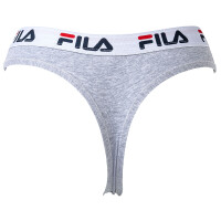 FILA Ladies String - Regular Waist, wide Logo Waistband, Cotton, unicoloured grey XL (X-Large)