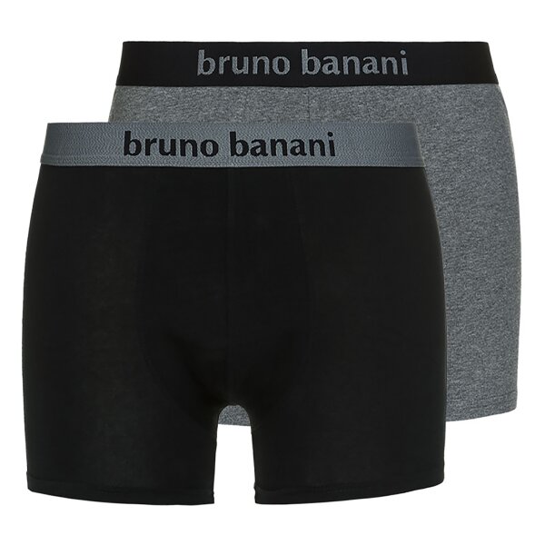 bruno banani Herren Boxershorts, 2er Pack - Flowing, Baumwolle
