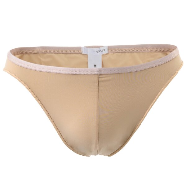 HOM Herren Micro Briefs Plumes - Ultralight Microfiber, Slip, Unterwäsche, Stretch, einfarbig Nude S