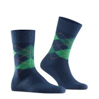 Burlington Herren Socken PRESTON - Rautenmuster, soft, Clip, One Size, 40-46 marine/grün