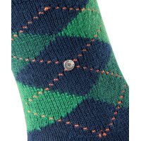 Burlington Herren Socken PRESTON - Rautenmuster, soft, Clip, One Size, 40-46 marine/grün