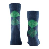 Burlington Mens Socks PRESTON - diamond pattern, soft, clip, One Size, 40-46 navy/green