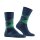 Burlington Herren Socken PRESTON - Rautenmuster, soft, Clip, One Size, 40-46 marine/grün