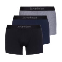 Bruno Banani Herren Boxershorts, 3er Pack - Energy Cotton, Baumwolle, einfarbig mit schwarzem Bund