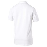PUMA Mens Polo Shirt - Pique, Stretch Cotton, Short Sleeve, Unicoloured White L ( Large)