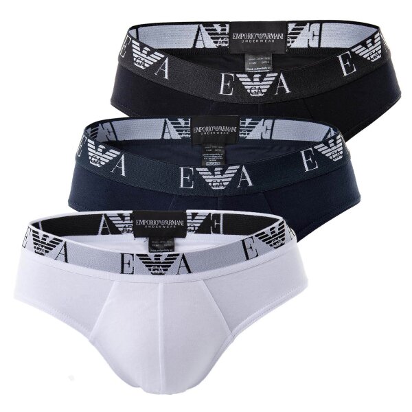 EMPORIO ARMANI mens briefs pack of 3 - briefs, underwear, stretch cotton white/black/navy XXL (XX-Large)