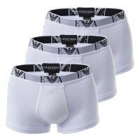 EMPORIO ARMANI Mens Shorts Pack of 3 - Trunks, Pants, Underwear, Stretch Cotton white XL (X-Large)