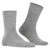 FALKE Unisex Sportsocken - Walkie Light, Trekking- und Wanderstrumpf, Unifarben grau 37-38