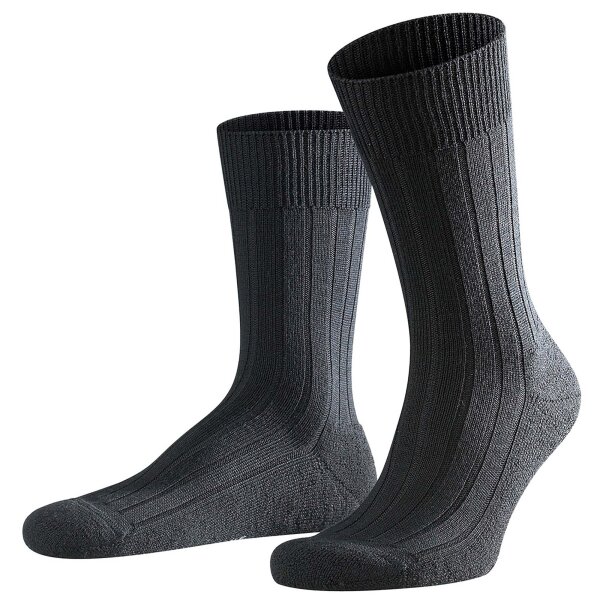 FALKE Men Socks - Carpet in Shoe, Merino Wool, plain Colours black 45-46 (UK 10-11)