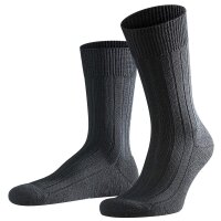 FALKE Herren Socken - Teppich im Schuh, Merinowolle, Unifarben schwarz 45-46