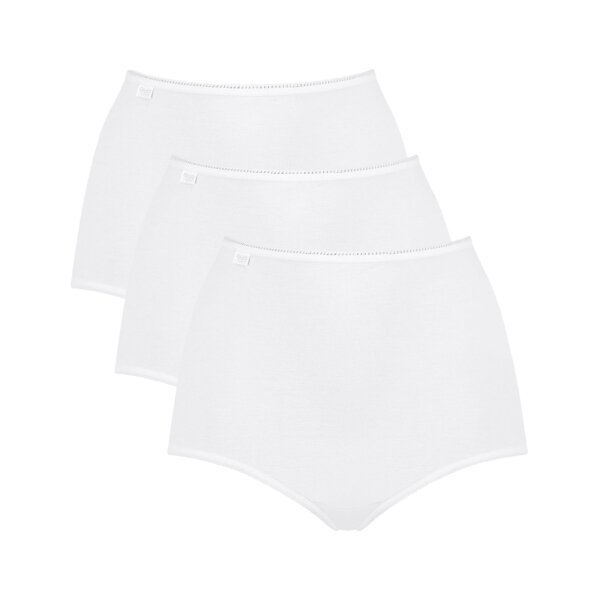 Sloggi Damen Maxi, 3er Pack - 24/7 Cotton, einfarbig Weiß 38