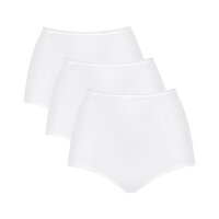 Sloggi Damen Slip Maxi, 3er Pack - 24/7 Microfibre, einfarbig Weiß 38