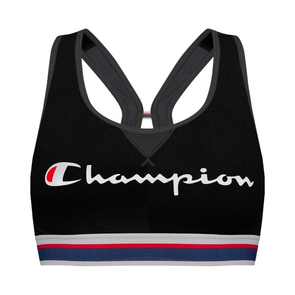 Champion Damen Bustier - Crop Top Authentic, einfarbig Schwarz XS