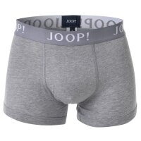 JOOP! Herren 3er Pack Boxer Shorts - Fine Cotton Stretch, Vorteilspack, Uni, Logo grau melange S (Small)