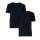 BALDESSARINI Herren Unterhemd 2er Pack - T-Shirt, Rundhals, Halbarm, Stretch Cotton schwarz S (Small)