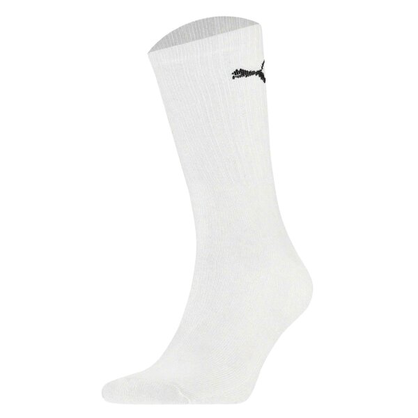 PUMA Unisex Sportsocken, 3 Paar - Tennissocken, Crew Sport Socken, einfarbig Schwarz/Weiß/Grau 35-38