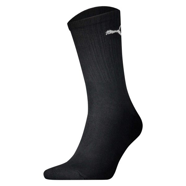 PUMA Unisex Sportsocken, 3 Paar - Tennissocken, Crew Sport Socken, einfarbig Schwarz 35-38