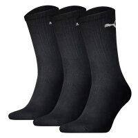 PUMA Unisex Sportsocken, 3 Paar - Tennissocken, Crew Sport Socken, einfarbig Schwarz 47-49