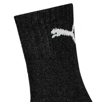 PUMA Unisex Sport Socks, 3 Pairs - Short Crew Socks, Tennis Socks, plain Grey 35-38 (UK 2.5-5)