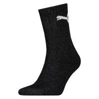 PUMA Unisex Sportsocken, 3 Paar - Short Crew Socks, Tennissocken, einfarbig Grau 35-38