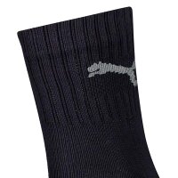 PUMA Unisex Sport Socks, 3 Pairs - Short Crew Socks, Tennis Socks, plain Blue/grey 47-49 (UK 12-14)