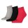 PUMA Unisex Socks, Pack of 3 - Quarter, Sneaker Red 47-49