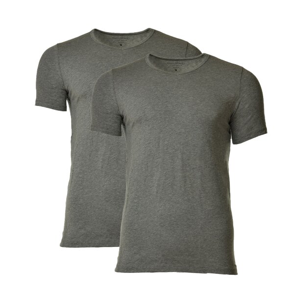 Marc O Polo Mens T-Shirt Pack of 2 - Shirt, V-Neck, Half Sleeve, Cotton Stretch
