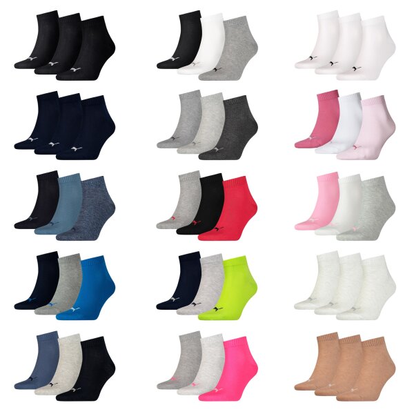 PUMA Unisex Socken - Quarter-Socken, Sneaker-Socken, Damen, Herren, Vorteilspack