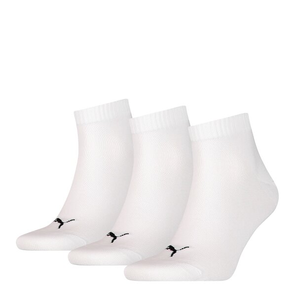 PUMA Unisex Socks - Quarter, Sneaker White 39-42 3er Pack