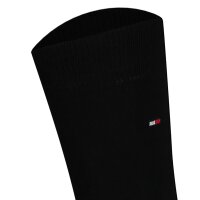 TOMMY HILFIGER Men Socks, Pack of 2 - Classic, Stockings, plain Black 39-42