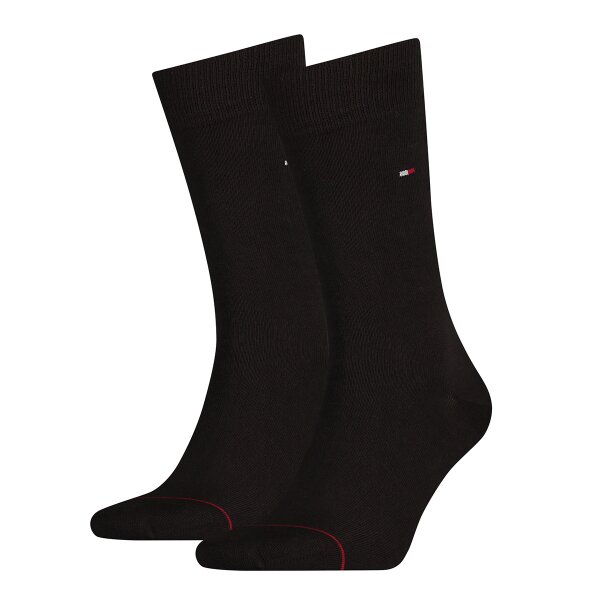 TOMMY HILFIGER Men Socks, Pack of 2 - Classic, Stockings, plain Dark brown 43-46