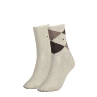 TOMMY HILFIGER Damen Socken, 2er Pack - Check Sock, Strümpfe, Rauten