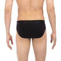 HOM Herren Slip - Mini Briefs HO1, Unterhose, Baumwoll-Modal, einfarbig Schwarz M