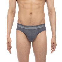 HOM Herren Slip - Mini Briefs HO1, Unterhose, Baumwoll-Modal, einfarbig Grau L